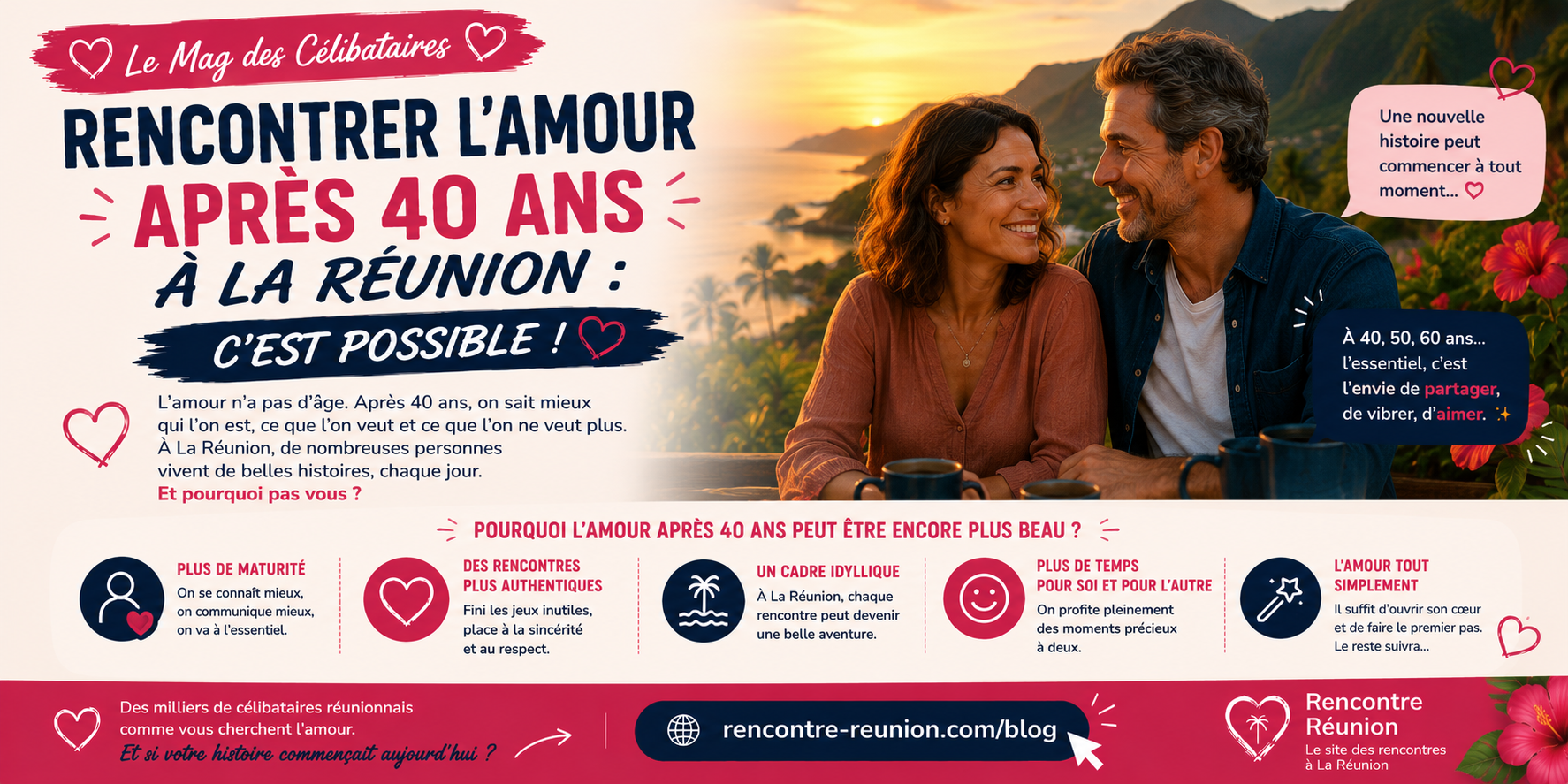 Couple de quadragénaires souriants