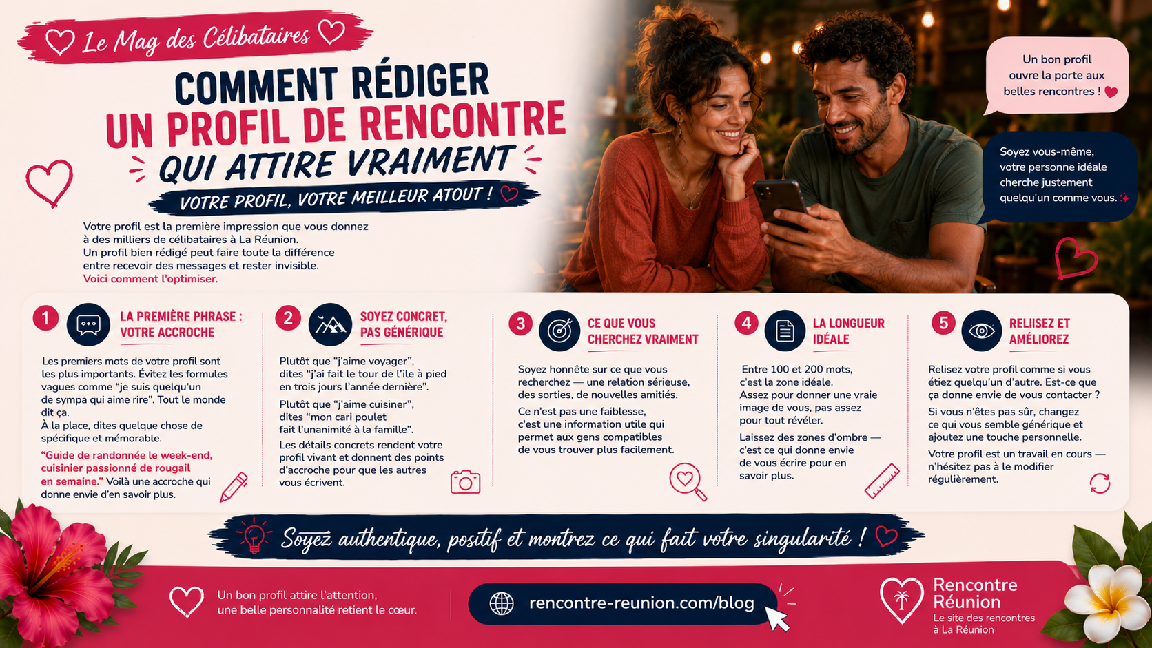 Personne remplissant son profil sur un site de rencontre avec son téléphone